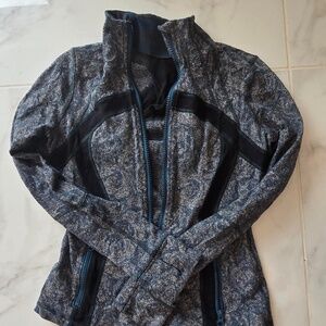 lululemon athletica Heathered Blue Zip-Up Performance Jacket